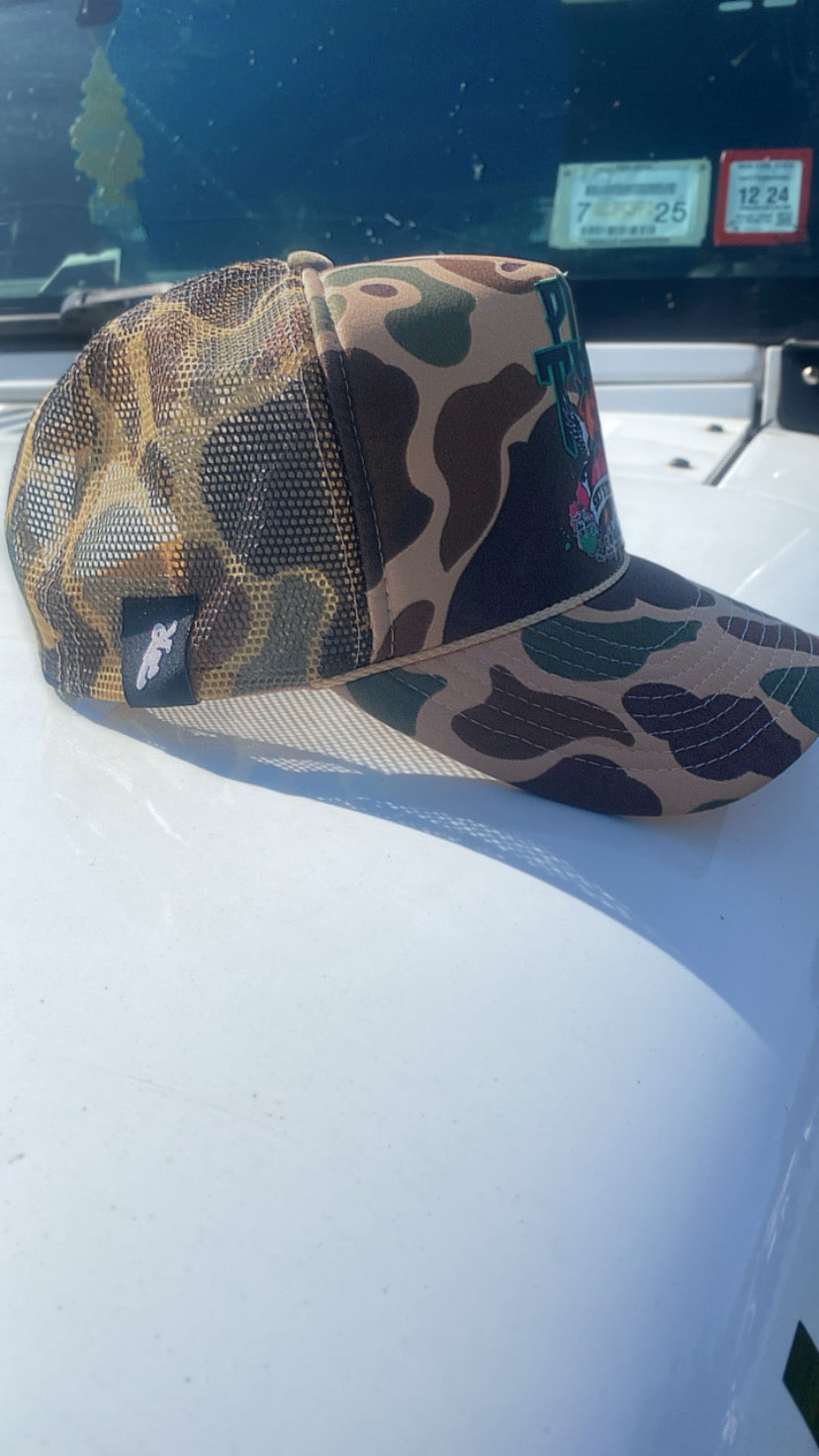 Push Thru “Sky’s The Limit” Duck Camo Trucker